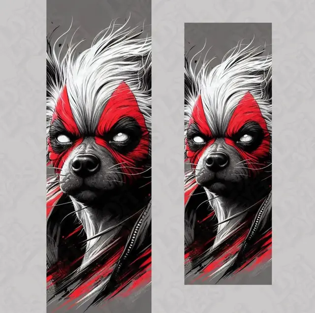 HueForge model: Dogpool Bookmark Hueforge by LoFi Layers