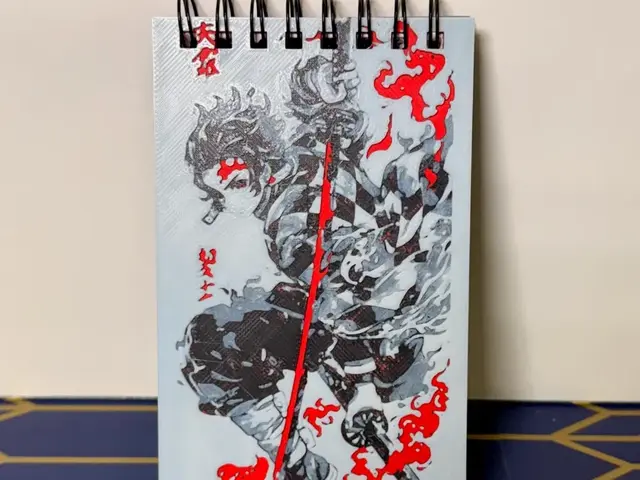 HueForge model: Tanjiro Small Hueforge Notepad Cover by Layered Visions