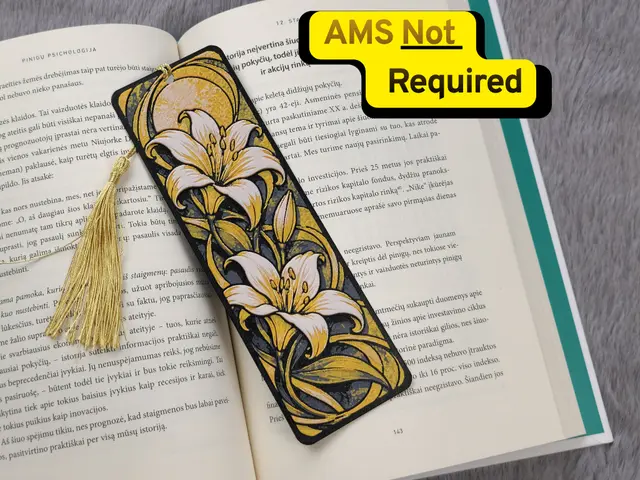 Elegant Golden Lily Bookmark
