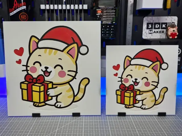 Christmas Cat - Hueforge - 4 Colors