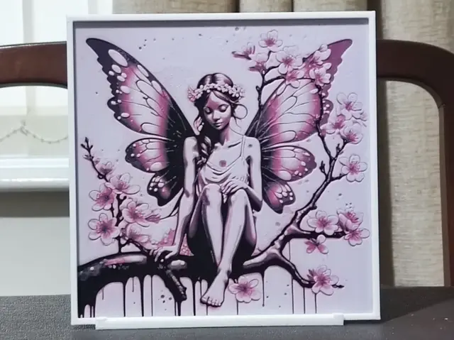 HueForge model: Fairy In Pink - 3 Color by BoDad