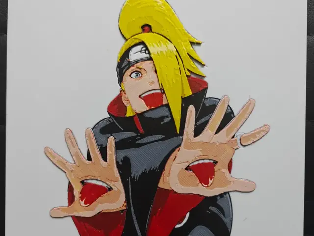 HueForge model: Deidara Naruto by TheHueforgeLady