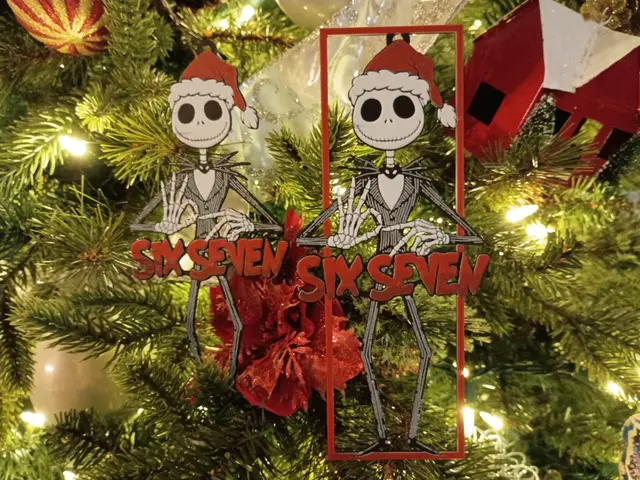 HueForge model: Christmas Jack Skellington 67 Bookmark or Ornament by 3djd