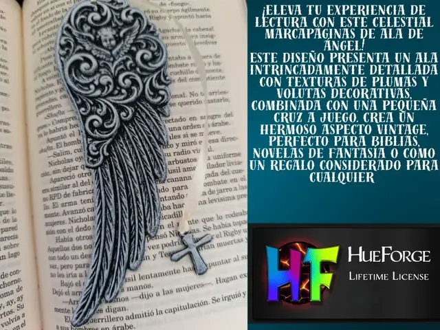 HueForge model: BOOKMARK ANGEL WINGS 2 by FYTY112