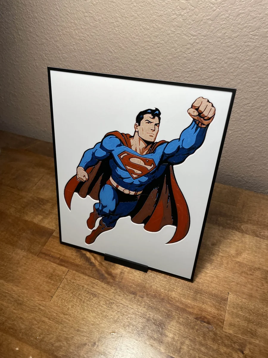 Superman by Cloudy Nostalgia HueForge model: Superman by Cloudy Nostalgia