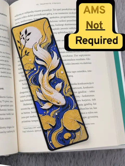 HueForge model: Golden Koi Moonlight Bookmark by 2D Wall Art