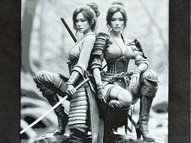 HueForge model: Samurai girl VIII. HueForge by fD.667