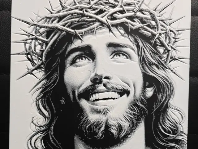 HueForge model: Smiling Jesus by TheHueforgeLady