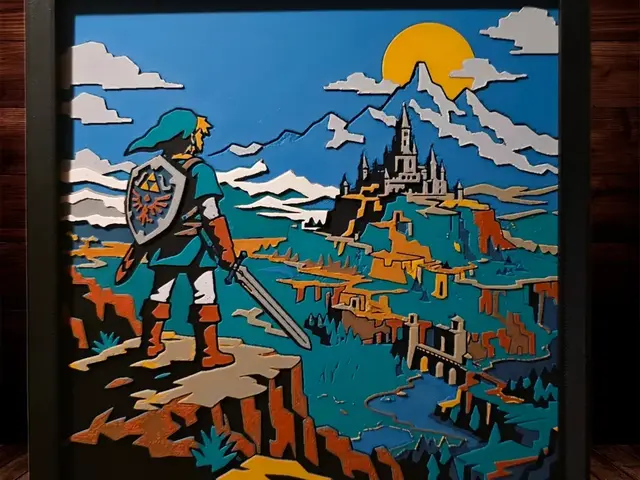 HueForge model: Legend of Zelda - Link - 200x200 by Side Quest Hues