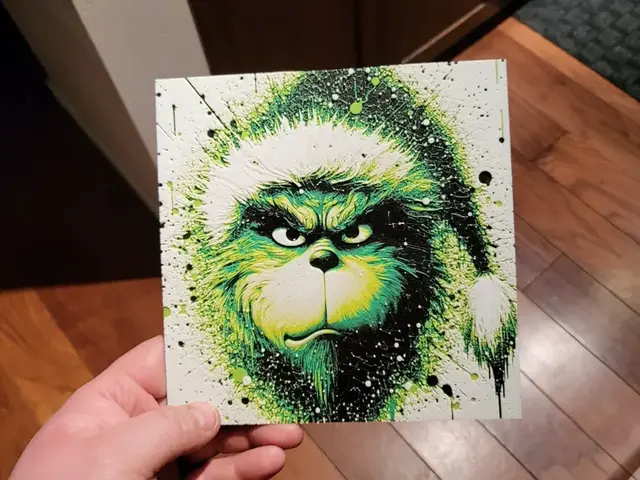 HueForge model: Graffiti Grinch Hueforge by 3Ree Printing