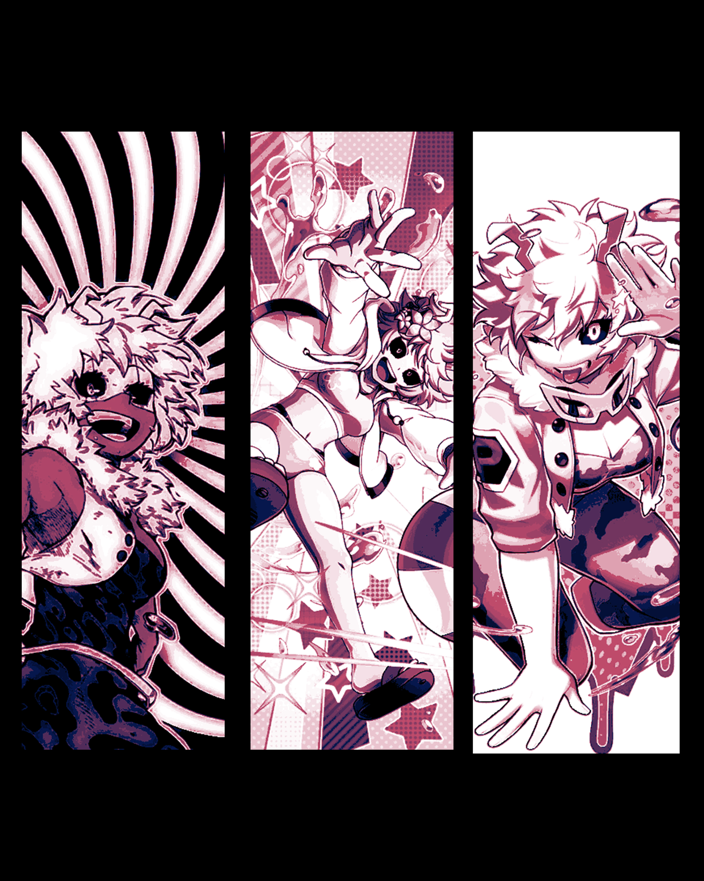 Fan Art from My Hero Academia - Mina Ashido with all the style - Set of Bookmarks by BooneCo3d HueForge model: Fan Art from My Hero Academia - Mina Ashido with all the style - Set of Bookmarks by BooneCo3d