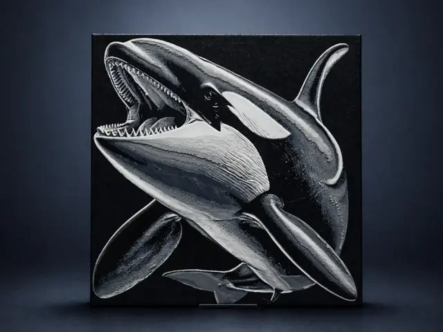 HueForge model: Orca - Killer whale by Aleksandr