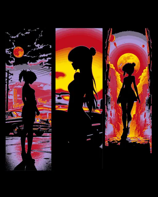 HueForge model: The shadows in the sunset - Set of Bookmarks by BooneCo3d