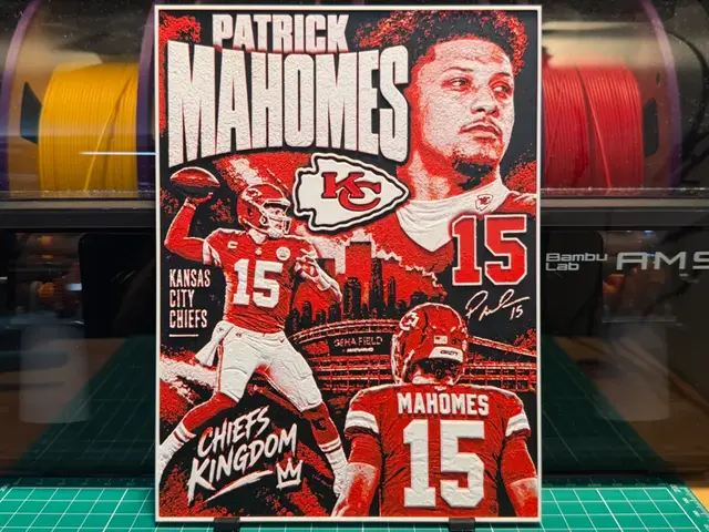 HueForge model: Patrick Mahomes Poster by liv_3d