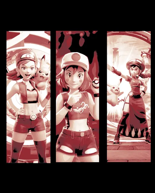HueForge model: Fan art Sketches of Pokemon worlds - Bookmark Set by BooneCo3d