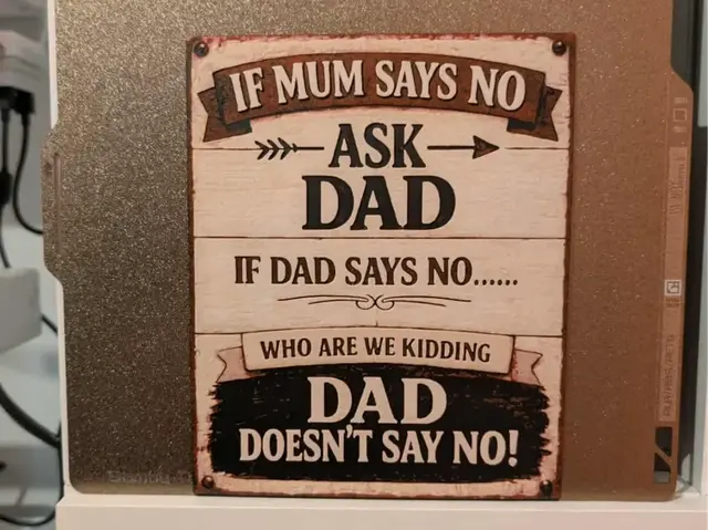 HueForge model: Asking dad - Hueforge sign by 3dGlow