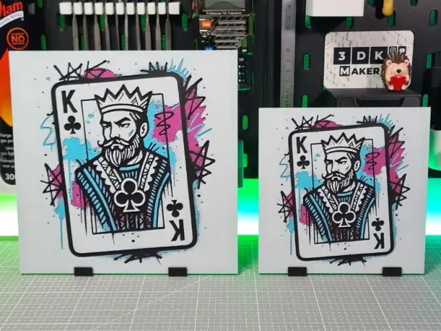 HueForge model: Graffiti King of Clubs – Hueforge – 4 Colors by Montoya Maker