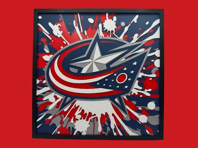 HueForge model: Columbus Blue Jackets - NHL Series 2 by Canadian Gamer