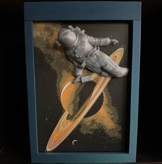 HueForge model: Drunk in Space by cyanidesugar