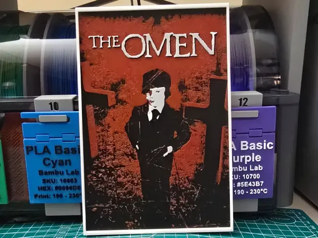 HueForge model: The Omen Movie Poster - Hueforge Art by Lumpy3D
