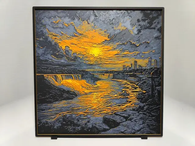 HueForge model: Niagara Falls Sunset - Hueforge by BeaN