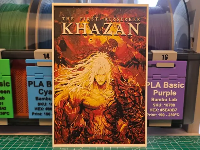 HueForge model: The First Berserker: Khazan Poster - Hueforge Art by Lumpy3D