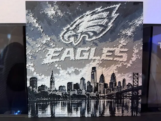 Philadelphia Eagles NFL Skyline Hueforge