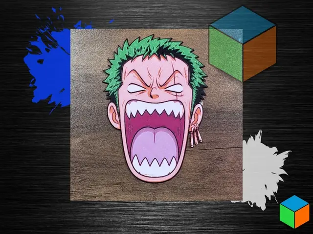 HueForge model: Zoro — Shouting Face | One Piece HueForge by 3D Prints By Vic