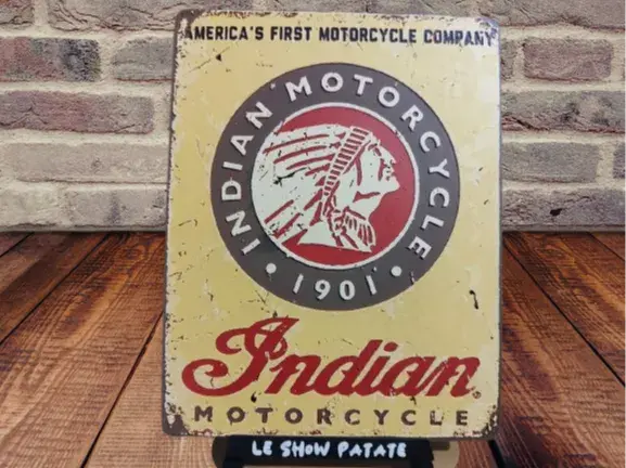 HueForge model: Plaque vintage Indian Motorcycle Hueforge by leshowpatate