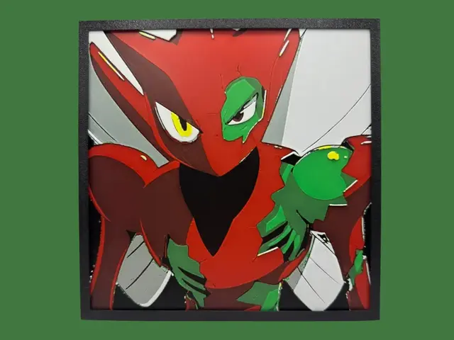 HueForge model: Scizor - Broken Armor by Canadian Gamer