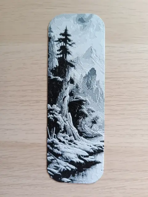 HueForge model: Mountain River 1 Bookmark by Atrus Design