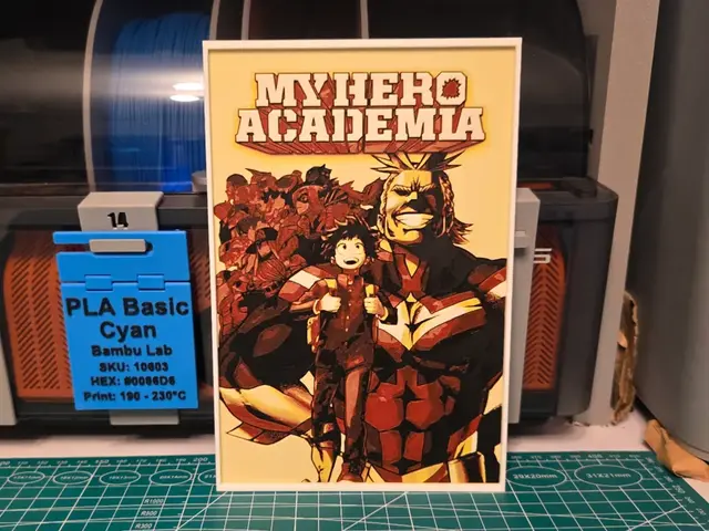 HueForge model: My Hero Academia V2 Anime Poster - Hueforge Art by Lumpy3D