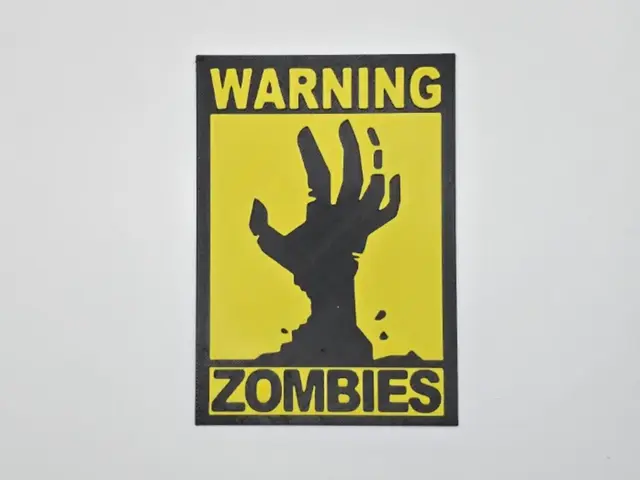 HueForge model: Sign Warning Zombies by Kactus Fpv