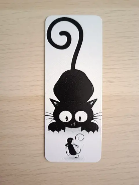 HueForge model: Cat and Mouse Bookmark by Atrus Design