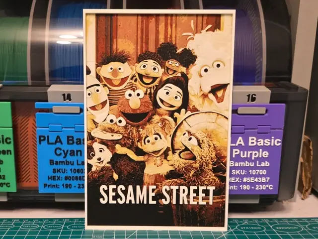 HueForge model: Sesame Street Poster V2 - Hueforge Art by Lumpy3D