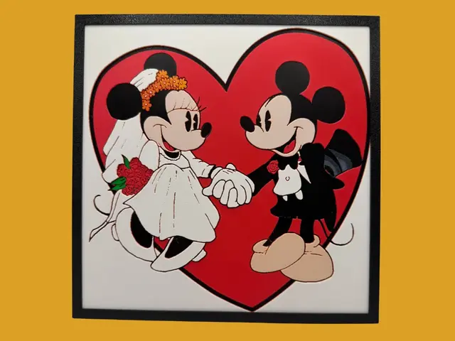HueForge model: Mickey and Minnie Mouse Wedding by Canadian Gamer