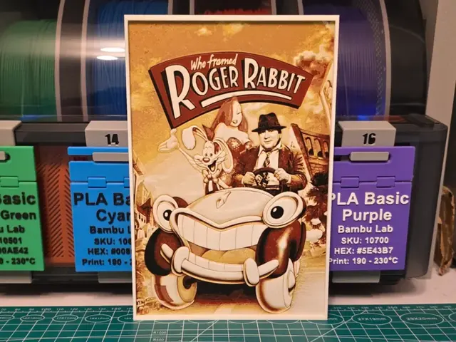 HueForge model: Who Framed Roger Rabbit Poster V2 - Hueforge Art by Lumpy3D