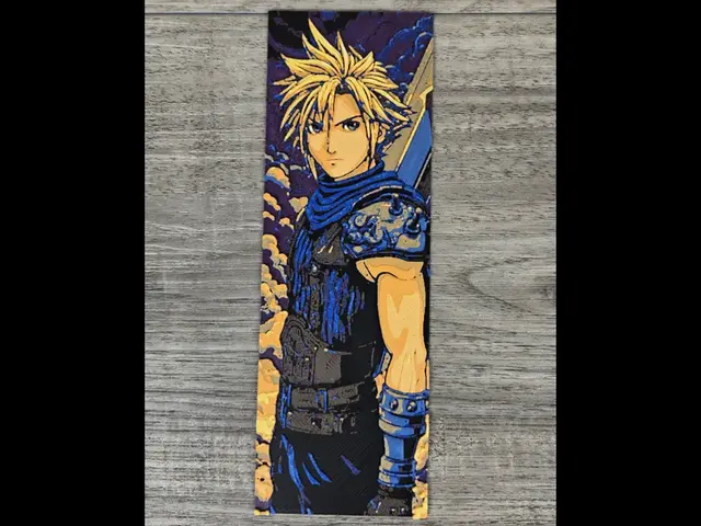 HueForge model: Cloud Strife Bookmark by BusyKikiBee
