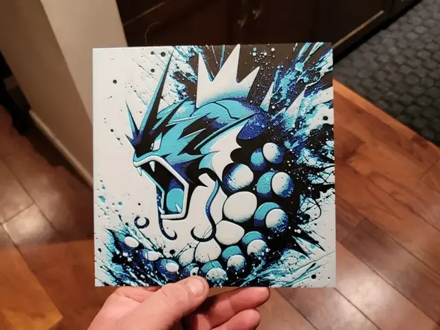 HueForge model: Graffiti Gyarados Hueforge by 3Ree Printing