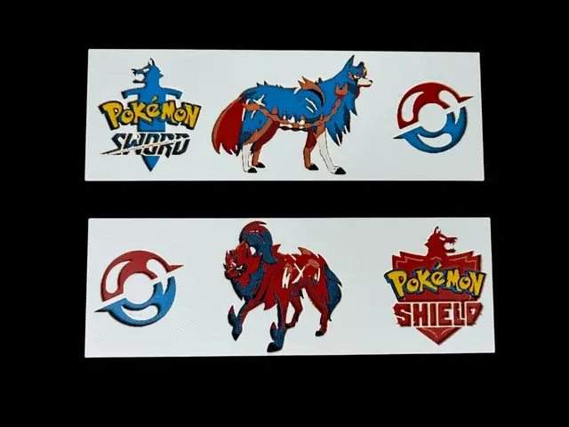 HueForge model: Zacian & Zamazenta - Pokemon Sword & Shield Set by Canadian Gamer