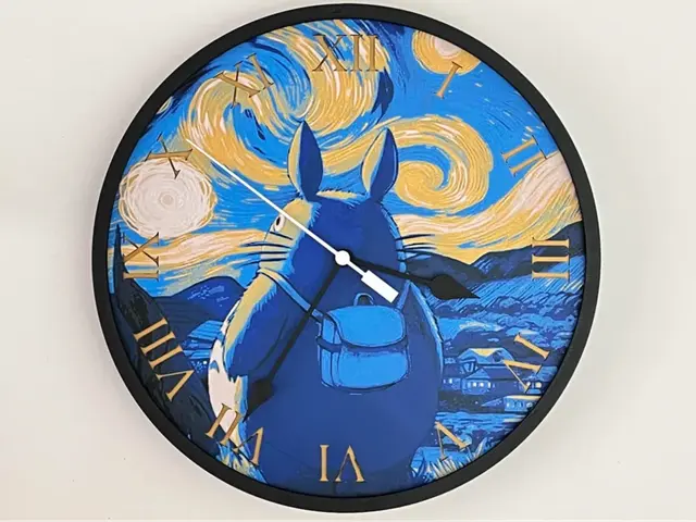 HueForge model: Customizable Clock - Totoro Starry Night by 3djd