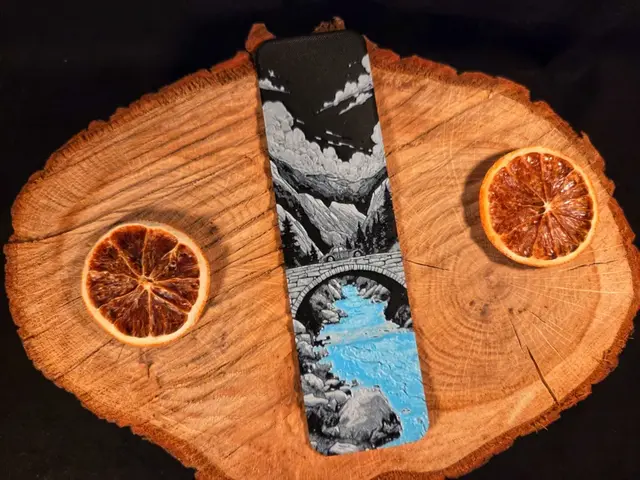 HueForge model: A Splash of Teal bookmark by EternalDesigns3D