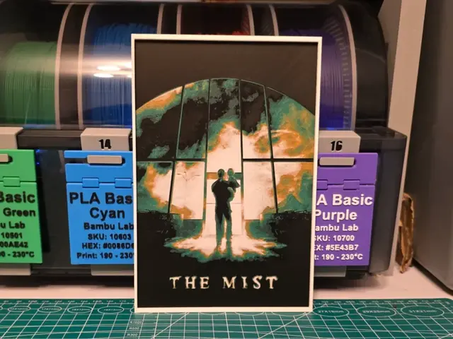 HueForge model: The Mist Movie Poster - Hueforge Art by Lumpy3D