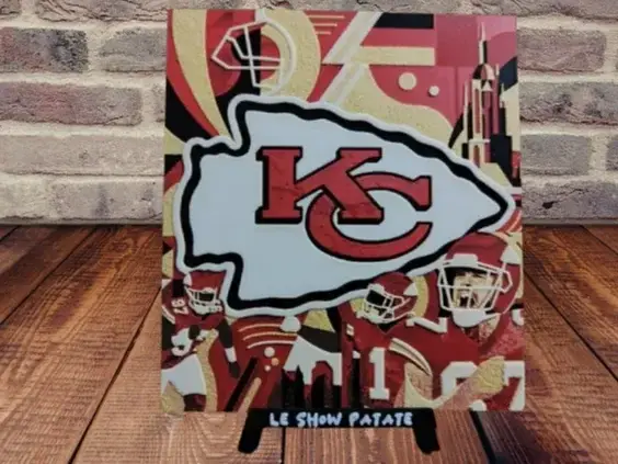 HueForge model: Plaque hueforge Kansas Chiefs by leshowpatate