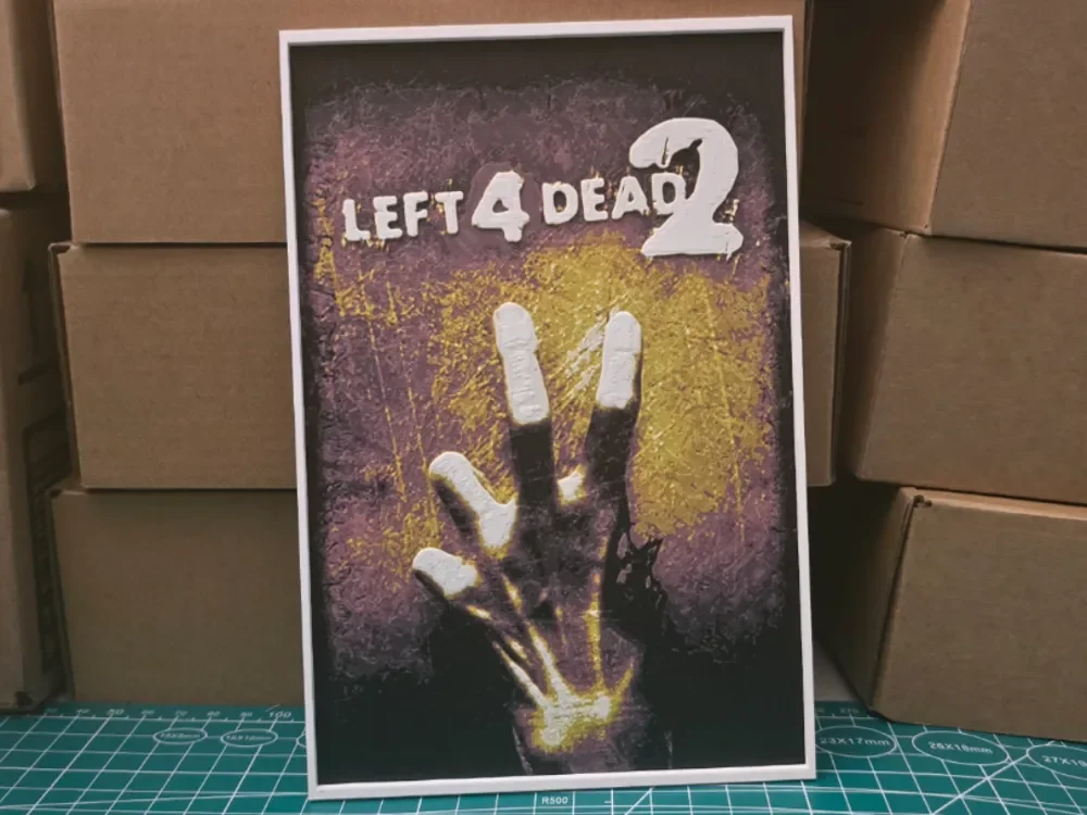 Left 4 Dead 2 Poster - Hueforge Art by Lumpy3D HueForge model: Left 4 Dead 2 Poster - Hueforge Art by Lumpy3D
