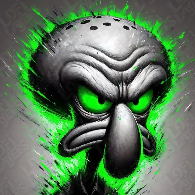 HueForge model: Squidward Hueforge by LoFi Layers