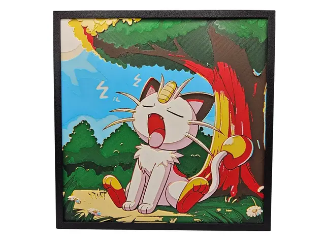 HueForge model: Meowth by BusyKikiBee