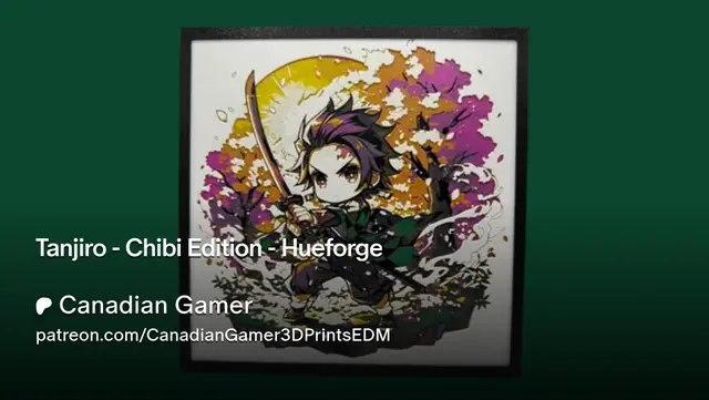 HueForge model: Tanjiro - Chibi Edition - Hueforge by Canadian Gamer