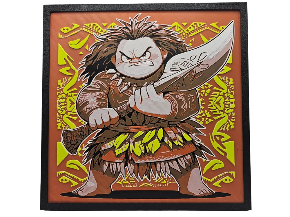 Maui - Chibi Edition by BusyKikiBee HueForge model: Maui - Chibi Edition by BusyKikiBee