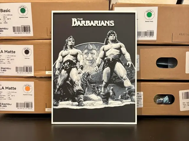 HueForge model: The Barbarians Hueforge by Estiv